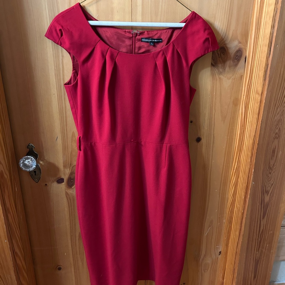 Chic Red Midi Dress by Banana Republic
